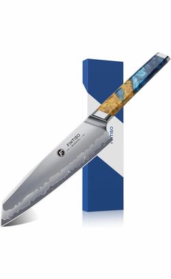 8" Chef Knife | 7-Layer S35VN | Stablized Wood | Marisol | FINTISO