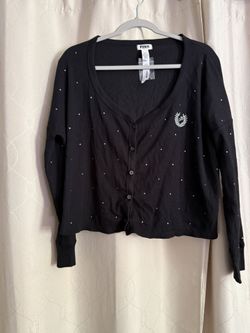 Brand New With Tag Pink Rhinestone Cardigan M