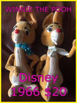 Winnie the Pooh 1966 Disney Rabbit Pair EXCELLENT CONDITION
