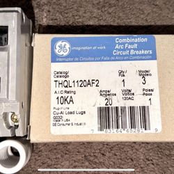 Two GE THQL 20amp Arc Fault breakers and One 30aml GE THQL Double poles breaker