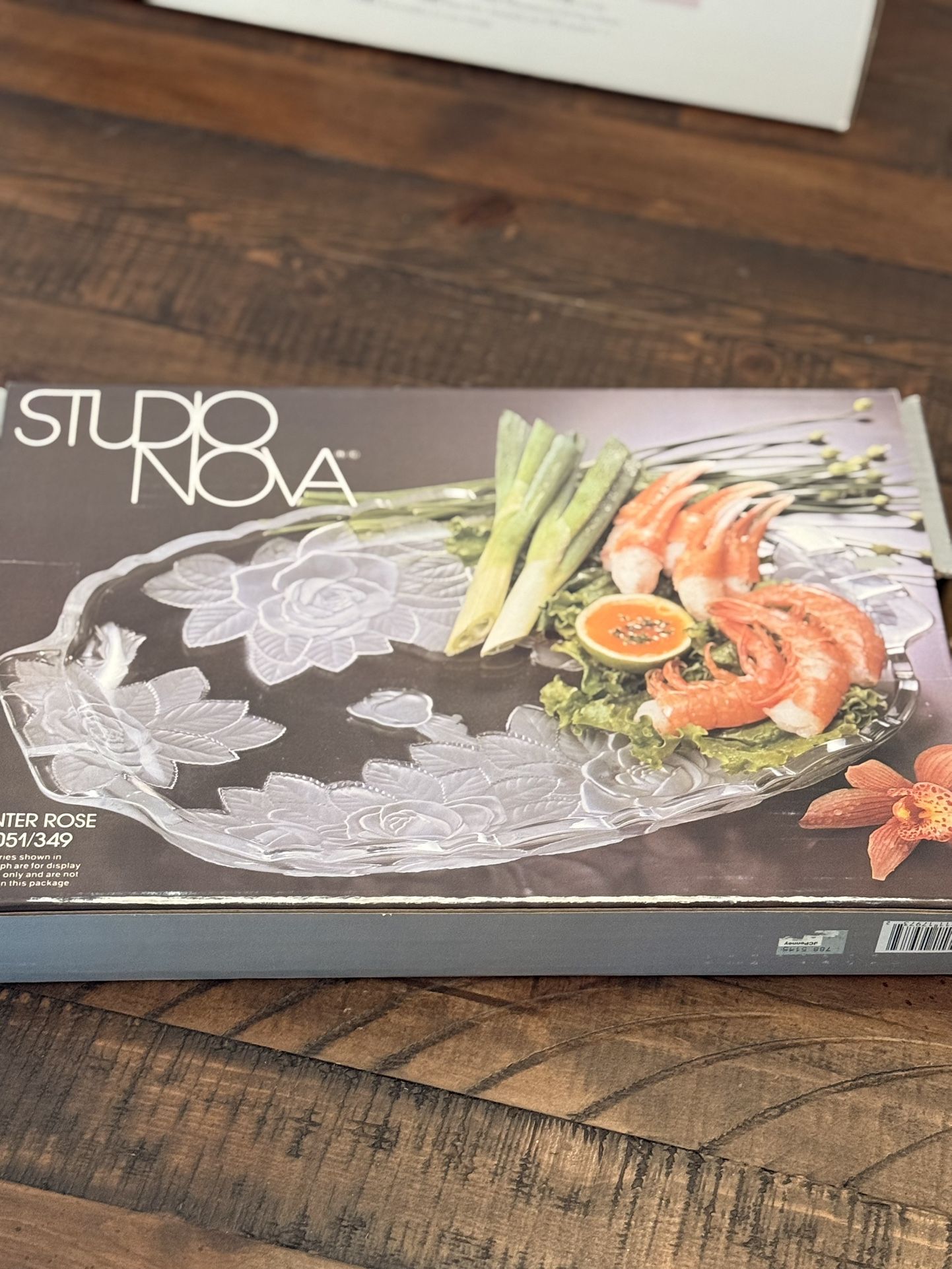 Priced Reduced - Studio Nova Crystal Silver Rose Serving Platter – New in Box