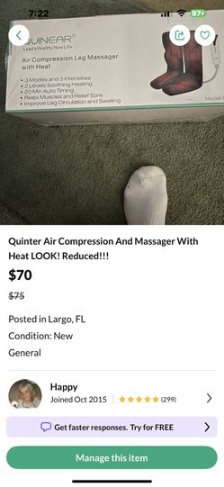 Quinear  Brand Air Compression And Heat Boot Wrap Around