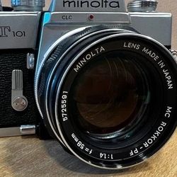 Vintage Minolta SRT 101 35 mm With ROKKOR 58mm Lens