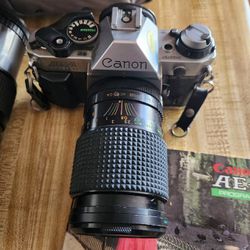 Canon AE-1 Program 35mm Manual SLR Film Camera Several Different Lenses 