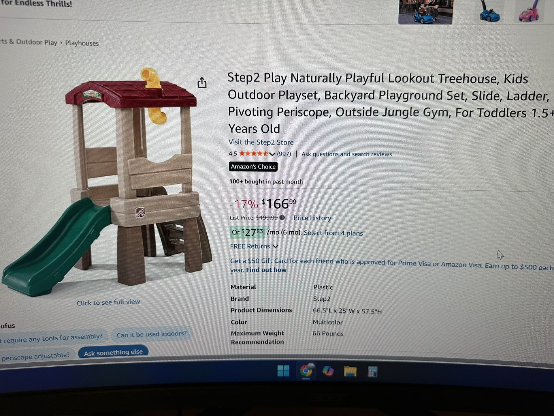 Step 2 play treehouse kids outdoor backyard playground set
