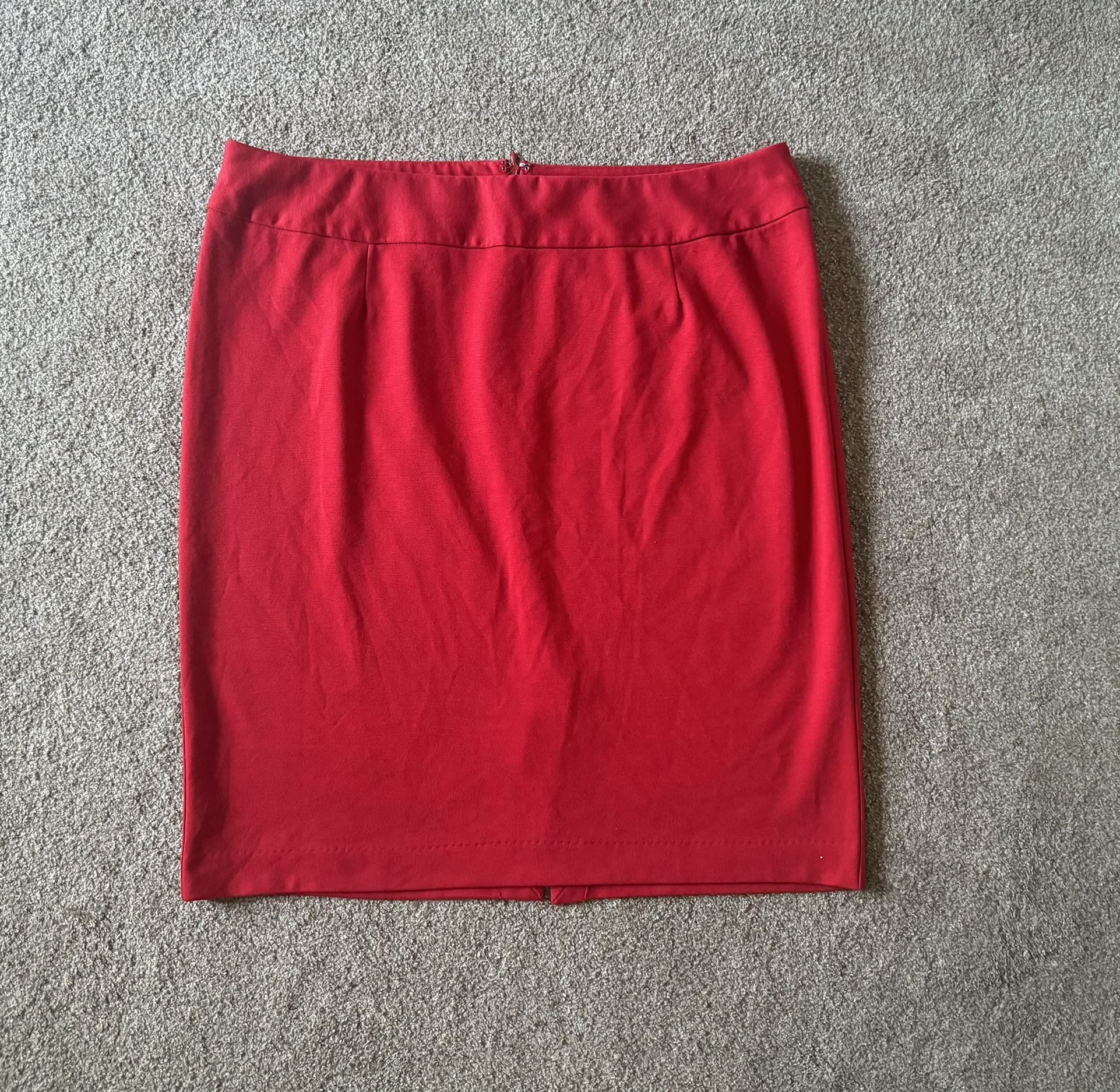 Lane Bryant Pencil Skirt size 18 Red Straight Career Casual