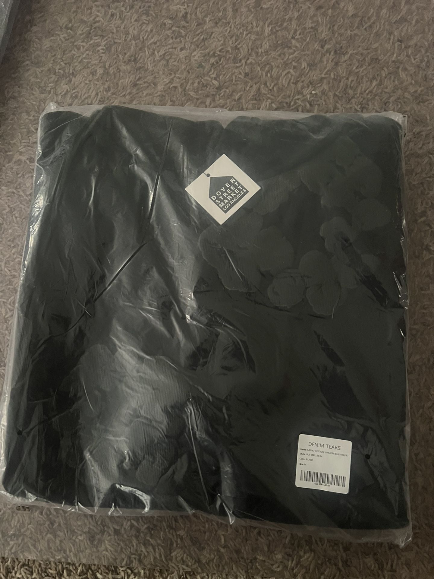 Denim Tears Black Monochrome Hoodie