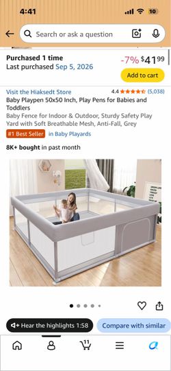 Free baby playpen