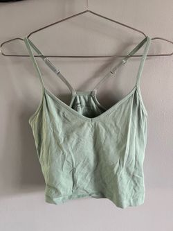 Light blue green crop top
