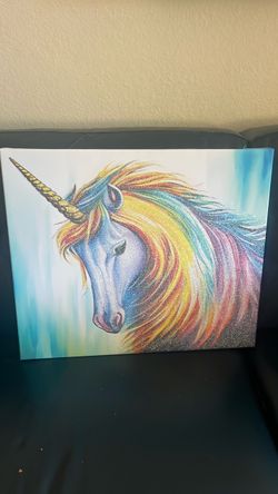 Sparkly Unicorn Framed Wall Art