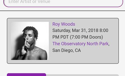 Roy woods observatory 3/31 GA