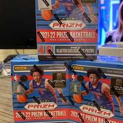 2021-22 NBA BASKETBALL PRIZM BLASTER BOX LOT OF 3 BOXES