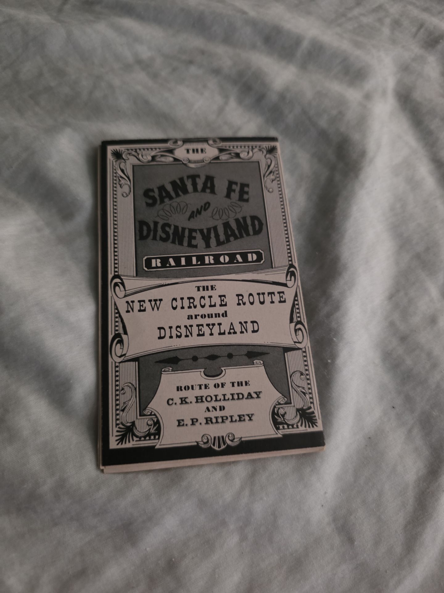 vintage Santa Fe & Disneyland Railroad promotional brochure from 1955