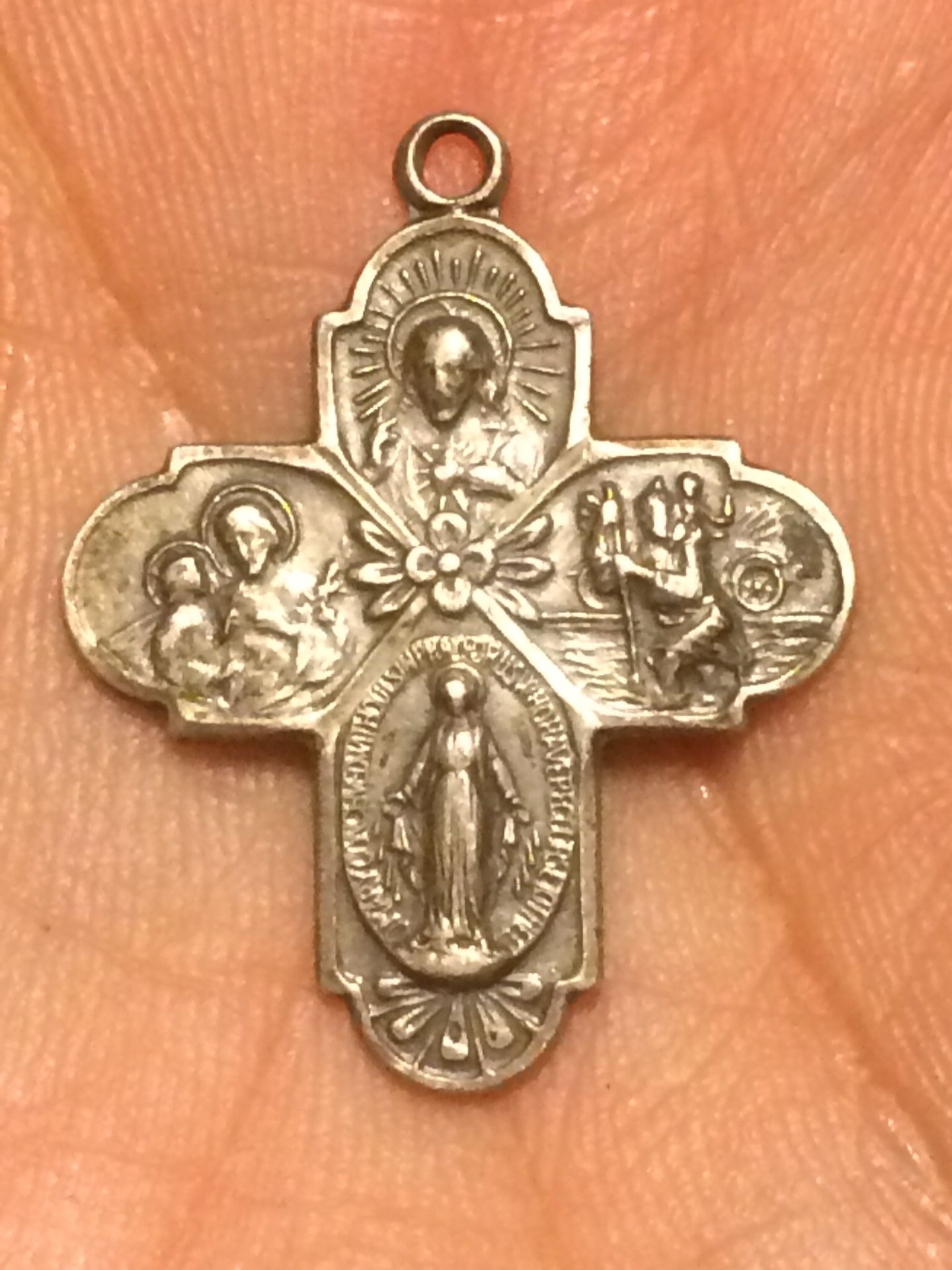 Vintage sterling silver protection charm / pendent