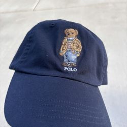 Adjustable Sized Vintage Polo Ralph Lauren Bear Baseball Cap 