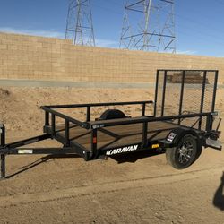 Utility trailer Karavan Pro 5.5ft x 9ft Dovetail Trailer with foldable and removeable sides