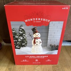 Christmas Lights Snowman 3 Feet Outdoor Indoor Decoration