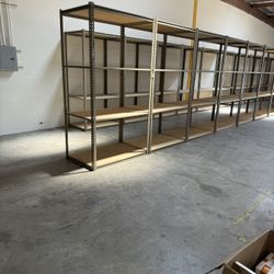 Heavy Duty Storage 4 Tier Level Industrial Quality Warehouse Shelving 48 in W x 30 in D Boltless Supply Stock Shelves Delivery Available