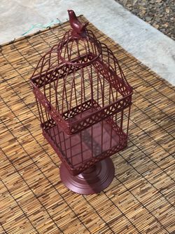 Decorative Metal Birdcage with Stand