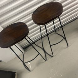 Brown Wooden Top Stools From At Home 