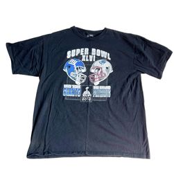 2012 New York Giants VS Patriots Super Bowl XLVI 46 Shirt XL Black NFL Apparel