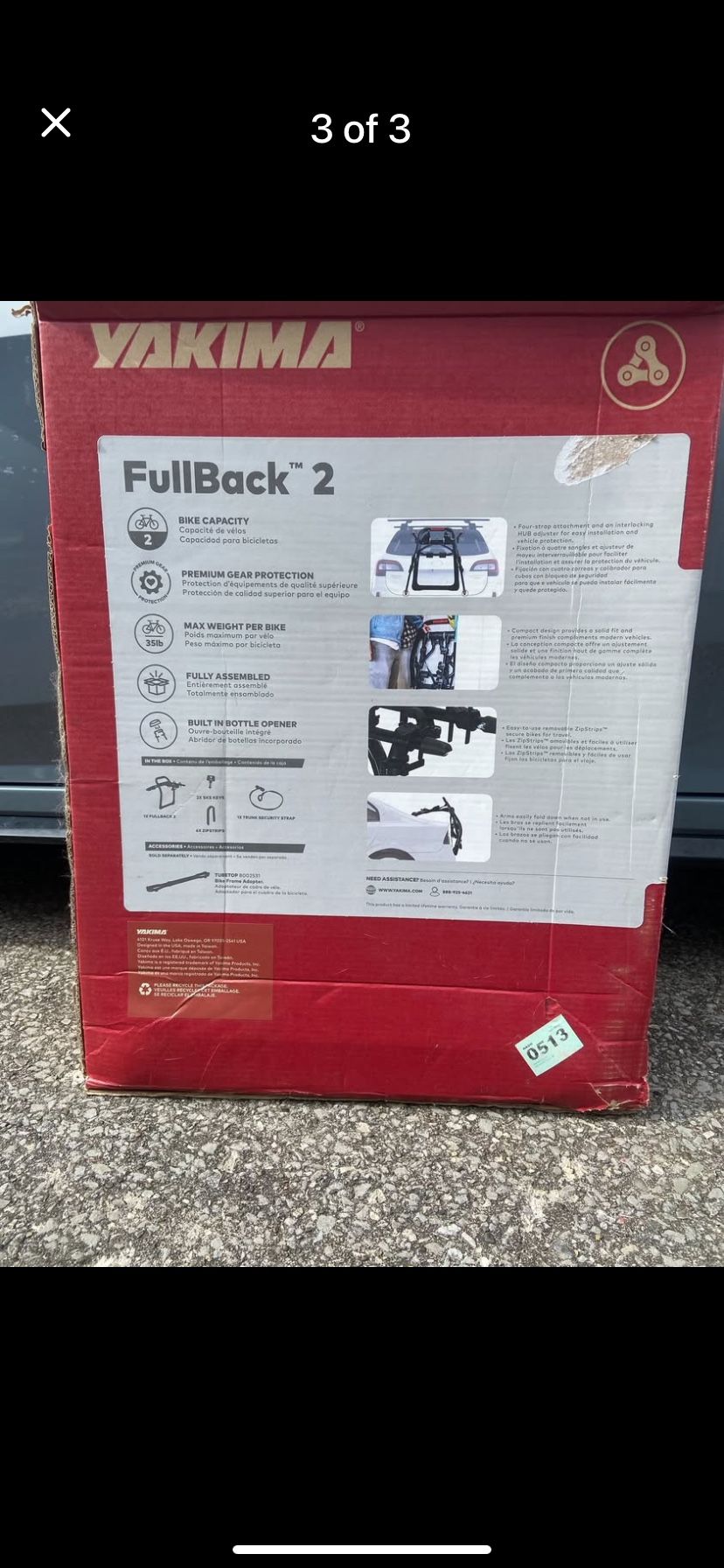 Yakima FullBack 2 Premium Trunk Bike Rack