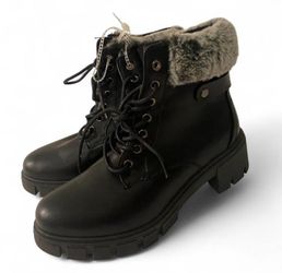 Black Fur Lined Boots