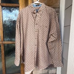 Men’s Vintage CHAPS By Ralph Lauren Patterned Shirt / Large / Brown / Oversized