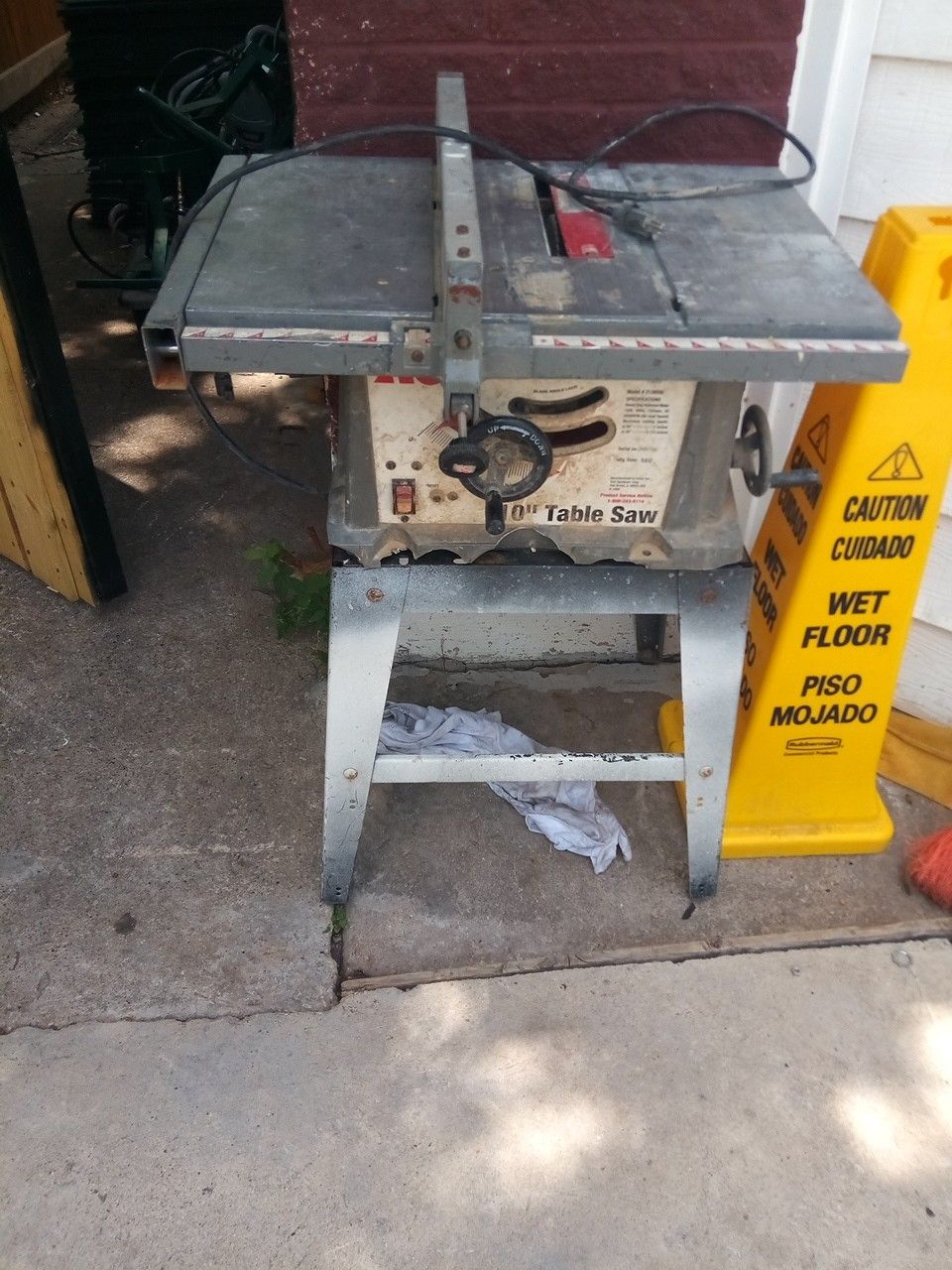 10 inches table saw ACE hardware brand