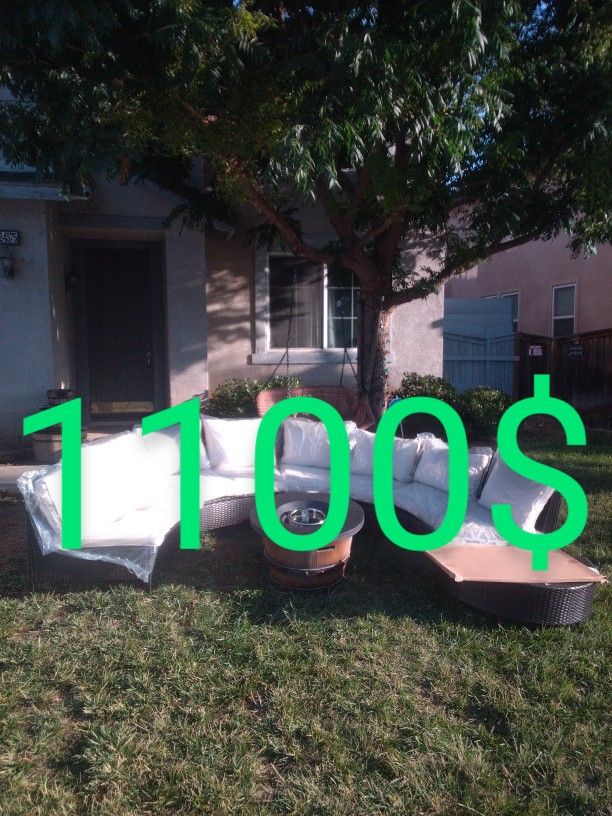 Round Patio Furniture Set Outdoor Patio Furniture Patio Chair Propane Fire Pit ?