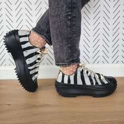 ⭐Converse 6 Women Shoes Run Star Hike OX Silver Gold Tiger Zebra Glitter 172037C