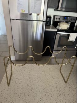 Modern Gold Metal Wine Rack