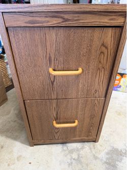 2 Drawer Wood file cabinet