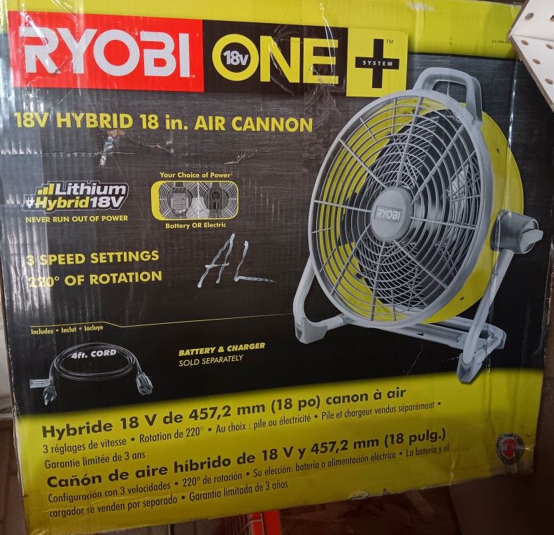 Ryobi ONE + 18V Hybrid 18in. Air Cannon