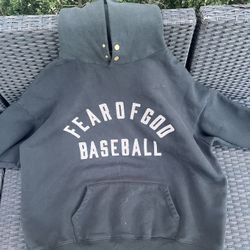 Fear of god online baseball hoodie