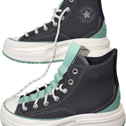 NEVER WORN! Converse Unisex High-Top Platform Sneakers in Gray, White and Mint