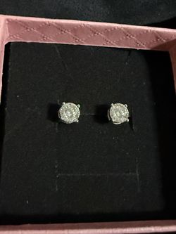 Moissanite Portugese Cut studs screwbacks
