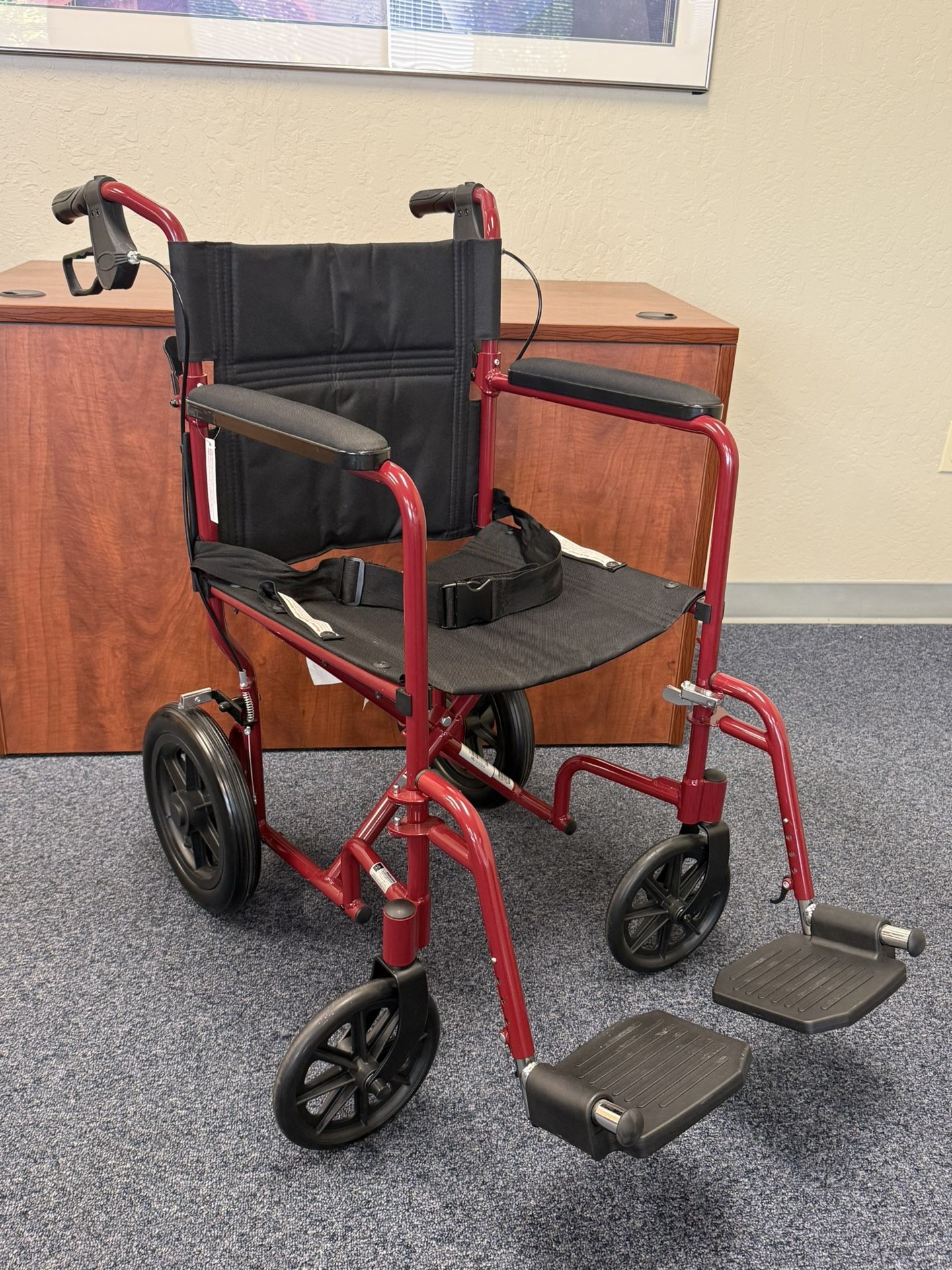 Medline Foldable Lightweight Transport Wheelchair