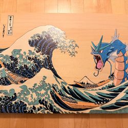 Ukiyo-e Style Pokemon Painting On Wood Panel