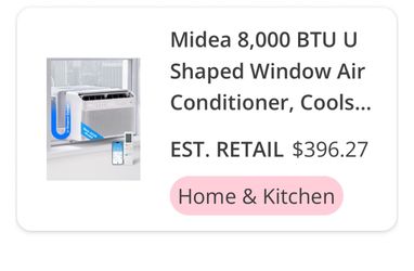 Midea 8,000 BTU U-Shaped Window Air Conditioner