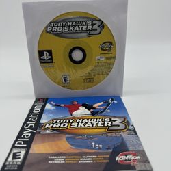 Tony Hawk's Pro Skater 3 Skateboarding Sony PlayStation, PS1 Game & Manual Only