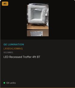 LED Recessed Troffer 4ft 30W BT