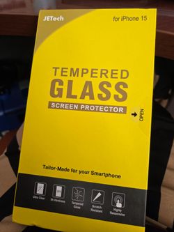 JETech Tempered Glass Screen Protector for iPhone 15