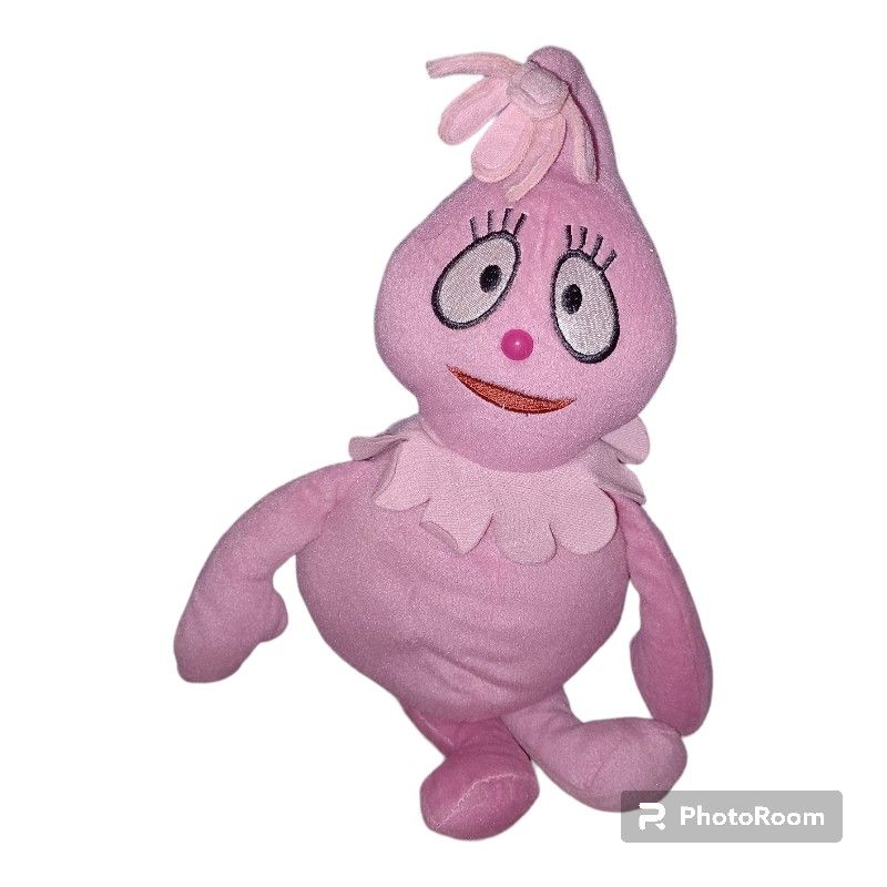 Yo Gabba Gabba Foofa Pink 18" Tall Plush Figure Toy 2010 Stuffed Animal
