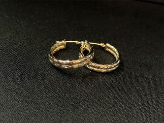 10k gold hoop earrings #111585-3 MJ