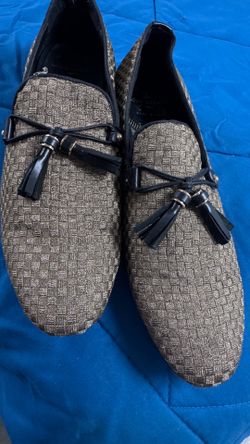 Louis Leeman Men’s Designer Loafers – Size 45 – Made in Italy  Elegant Louis Leeman designer loafers made in Italy. Unique metallic woven pattern with