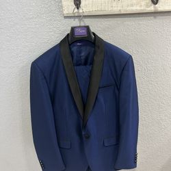 Retro Paris Blue Suit 