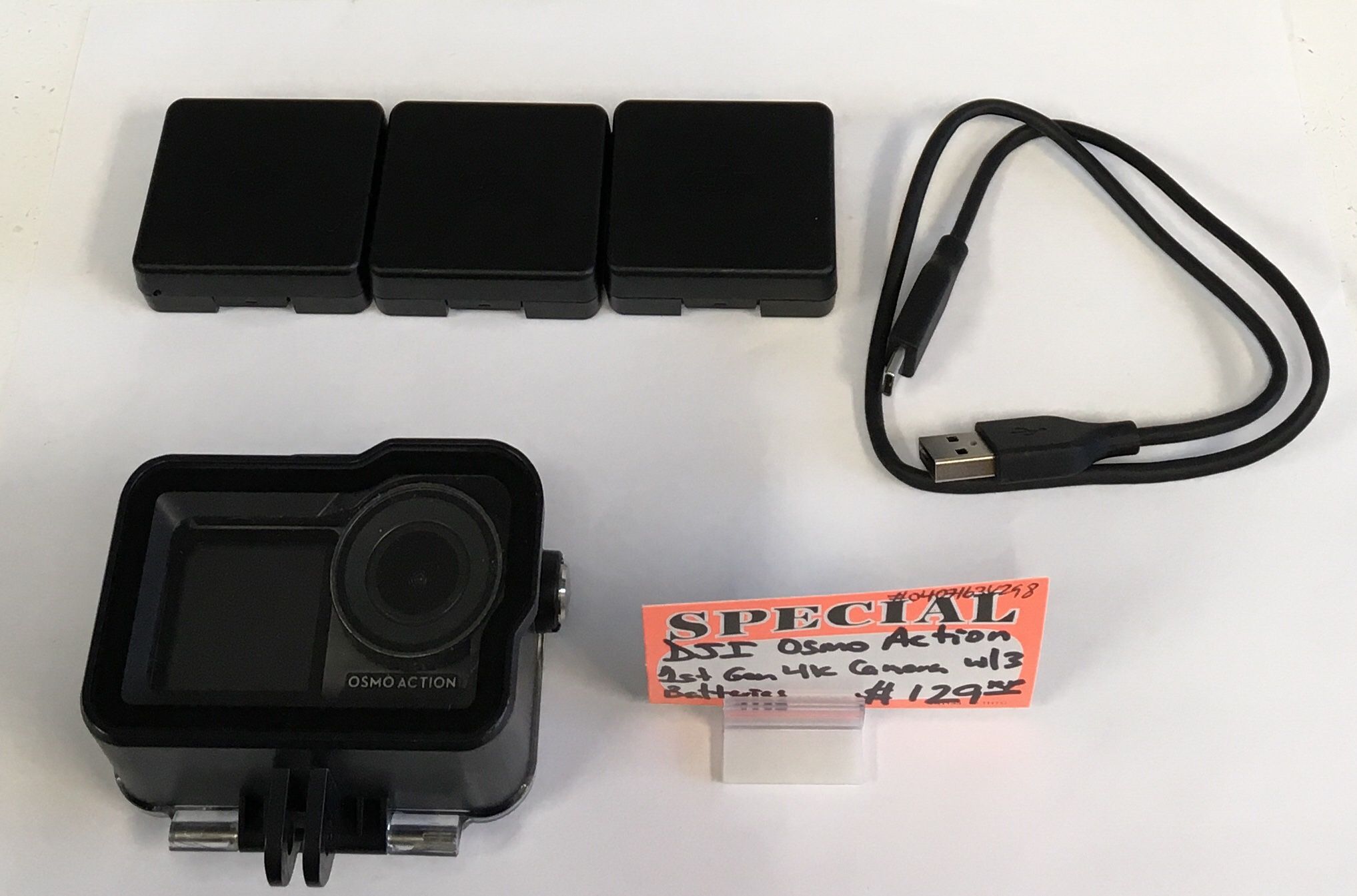 DJI Osmo Action 1st Gen 4K Camera W/ 3 Batteries