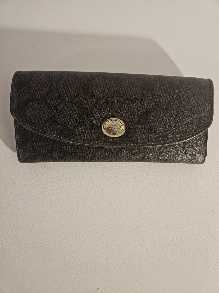 Brown/Beige Coach Wallet