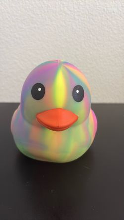 Rainbow Holographic Rubber Duck Toy